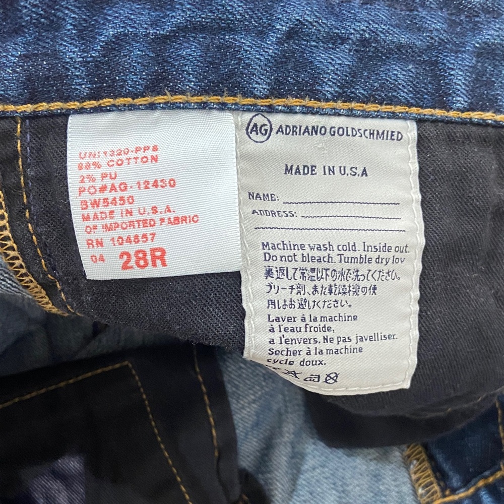 AG Adriano Goldschmied Dark Wash  the Tomboy Crop Denim - Picture 6 of 7